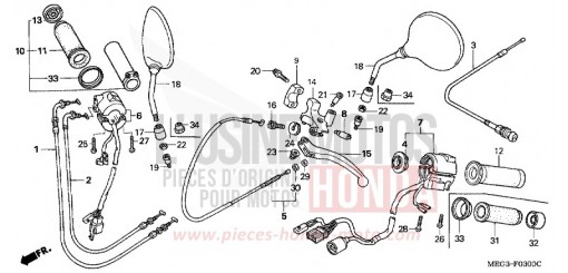 CONTACTEUR DE POIGNEE VT750C7 de 2007